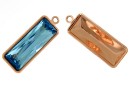 Swarovski copper-plated pendant base 4547, 24x8mm - x1