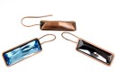 Swarovski vintage copper-plated earrings base 4547, 24x8mm - x1pair