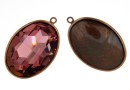 Baza pandantiv vintage cupru pt Swarovski 4127 de 30x22mm - x1