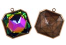 Baza pandantiv vintage cupru pt Swarovski 4675 de 23x23mm - x1