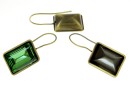 Swarovski bronze earrings base4527, 14x10mm - x1pair