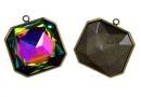 Swarovski bronze pendant base 4675, 23x23mm - x1