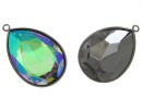 Baza pandantiv negru gun pt Swarovski 4327 de 30x20mm - x1