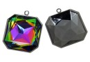 Baza pandantiv negru gun pt Swarovski 4675 de 23x23mm - x1