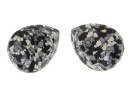 Swarovski, fancy picatura, marbled black, 14x10mm - x1