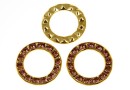 Swarovski, disc placat cu aur, blush rose, 15.5mm - x1