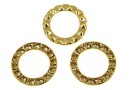 Swarovski, disc placat cu aur, light colorado topaz, 15.5mm - x1