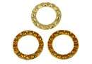 Swarovski, disc placat cu aur, topaz, 15.5mm - x1
