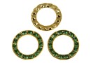 Swarovski, disc placat cu aur, erinite, 15.5mm - x1