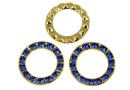 Swarovski, disc placat cu aur, sapphire, 15.5mm - x1