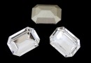 Swarovski, fancy rectangle, crystal, 14x10mm - x1