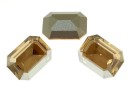 Swarovski, fancy rectangle, golden shadow, 14x10mm - x1