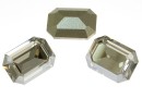 Swarovski, fancy rectangle, silver shade, 14x10mm - x1