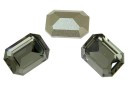 Swarovski, fancy rectangle, black diamond, 14x10mm - x1