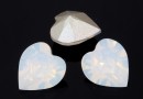 Swarovski, fancy inima, white opal, 11x10mm - x1