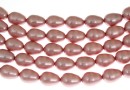 Margele Swarovski perle picatura, powder rose, 11x8mm - x2
