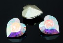 Swarovski, fancy chaton inima, aurore boreale, 8mm - x2