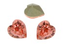 Swarovski, fancy chaton heart, rose peach, 5.5mm - x4