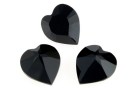 Swarovski, fancy chaton heart, jet, 5.5mm - x4