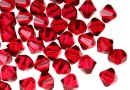 Swarovski, margele bicone xilion, scarlet, 4mm - x20