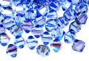 Swarovski, margele bicone, light sapphire shimmer, 4mm - x20