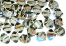 Swarovski, margele bicone, black diamond shimmer, 6mm - x10