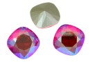 Swarovski, fancy square, light siam shimmer, 12mm - x1