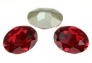 Swarovski, rivoli cabochon oval, scarlet, 14x10mm - x1