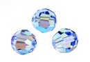 Swarovski, margele, fatetat, light sapphire shimmer, 8mm - x2