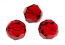 Swarovski, margele, rotund fatetat, scarlet, 10mm - x2