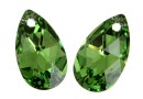 Swarovski, pand. picatura, peridot comet argent, 16mm - x1