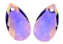 Swarovski, pand. picatura, tanzanite aurore boreale, 22mm - x1