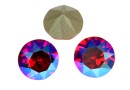Swarovski, chaton ss29, light siam shimmer, 6mm - x4