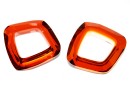 Swarovski, pandantiv cosmic square, red magma, 14mm - x1