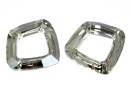 Swarovski, pand. cosmic square, silv. shade comet argent, 14mm - x1