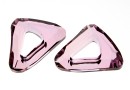 Swarovski, pandantiv cosmic triangle, antique pink, 14mm - x1