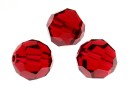 Swarovski, margele rotund fatetat, scarlet, 4mm - x10