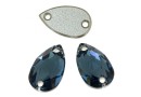 Swarovski, link picatura, denim blue, 12x7mm - x1