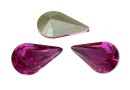 Swarovski, fancy rivoli Pear, fucsia, 10mm - x2