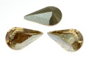 Swarovski, fancy rivoli Pear, golden shadow, 10mm - x2