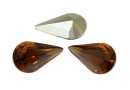 Swarovski, fancy rivoli Pear, smoked topaz, 6mm - x4