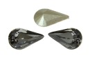 Swarovski, fancy rivoli Pear, silver night, 10mm - x2