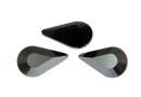 Swarovski, fancy rivoli Pear, jet hematite, 6mm - x4