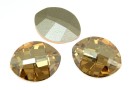 Swarovski, fancy rivoli, pure leaf, golden shadow, 14mm - x1