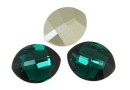 Swarovski, fancy rivoli, pure leaf, emerald, 10mm - x1