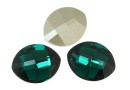 Swarovski, fancy rivoli, pure leaf, emerald, 14mm - x1