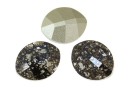 Swarovski, fancy rivoli, pure leaf, black patina, 10mm - x1