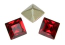 Swarovski, fancy chaton Square, scarlet, 4mm - x6