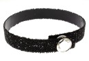 Bratara cristale Swarovski jet hematite cu crystal-argintiu - x1