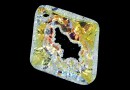 Swarovski, pandantiv growing rhombus, aurore boreale, 36mm - x1